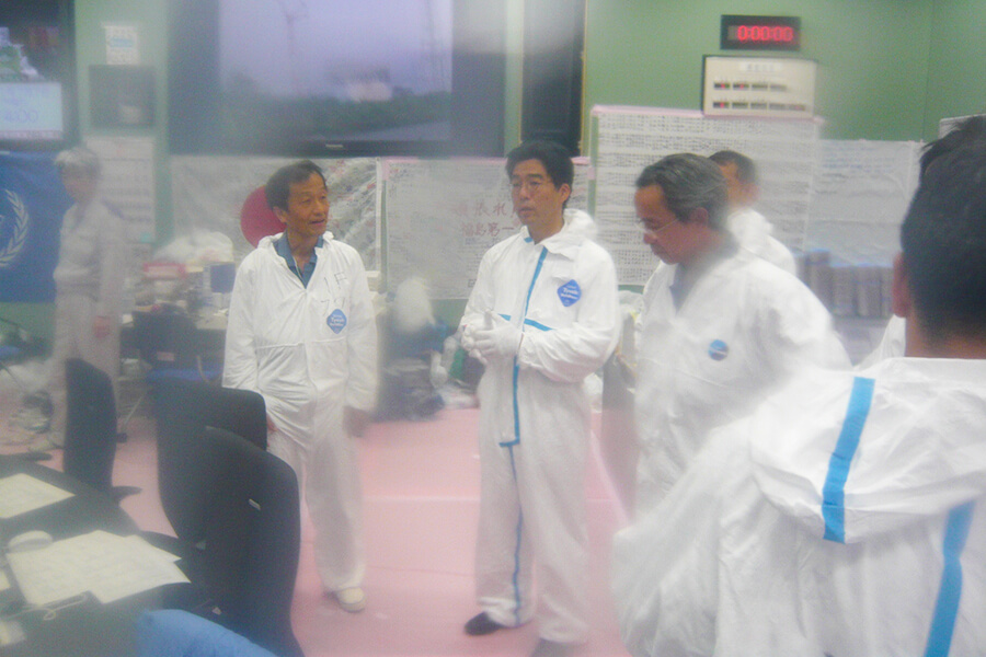 福島第一原発にて